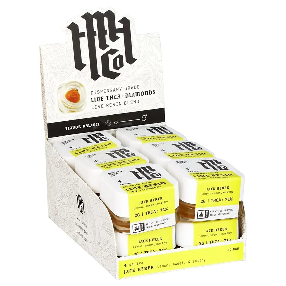 Modern Herb Co Dispensary Grade Live Resin THCA Dabs - 2g 12ct