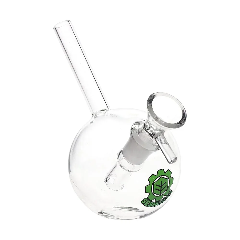 SeshGear Round Ball Glass Water Pipe - 4.5" / 14mm F / Colors Vary
