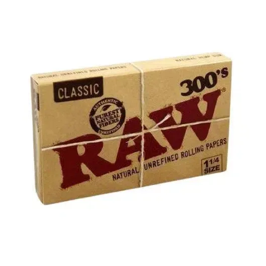 RAW 1 1/4 Classic 300's Rolling Papers - 40pk Box - Image 2