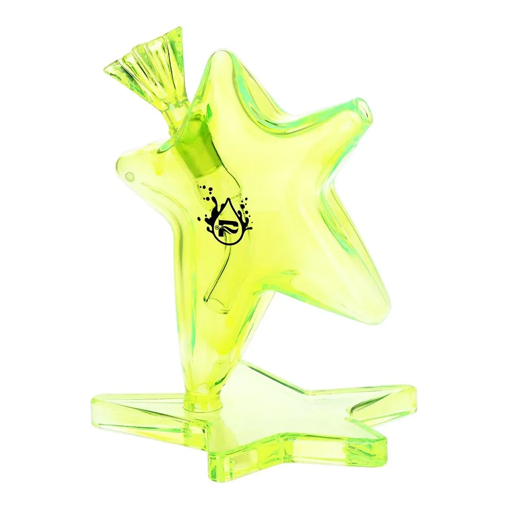 Pulsar Star Power Glass Water Pipe - 6.5" / 14mm F / Green