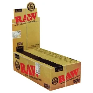 Raw Classic Single Wide Single Window Rolling Papers - 50pk Box