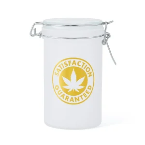 Satisfaction Guaranteed Frosted Stash Jar