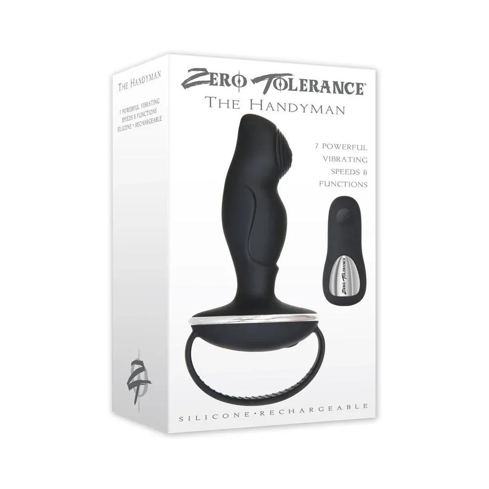Zero Tolerance The Handyman Rechargeable Remote-Controlled Vibrating Prostate Massager Black