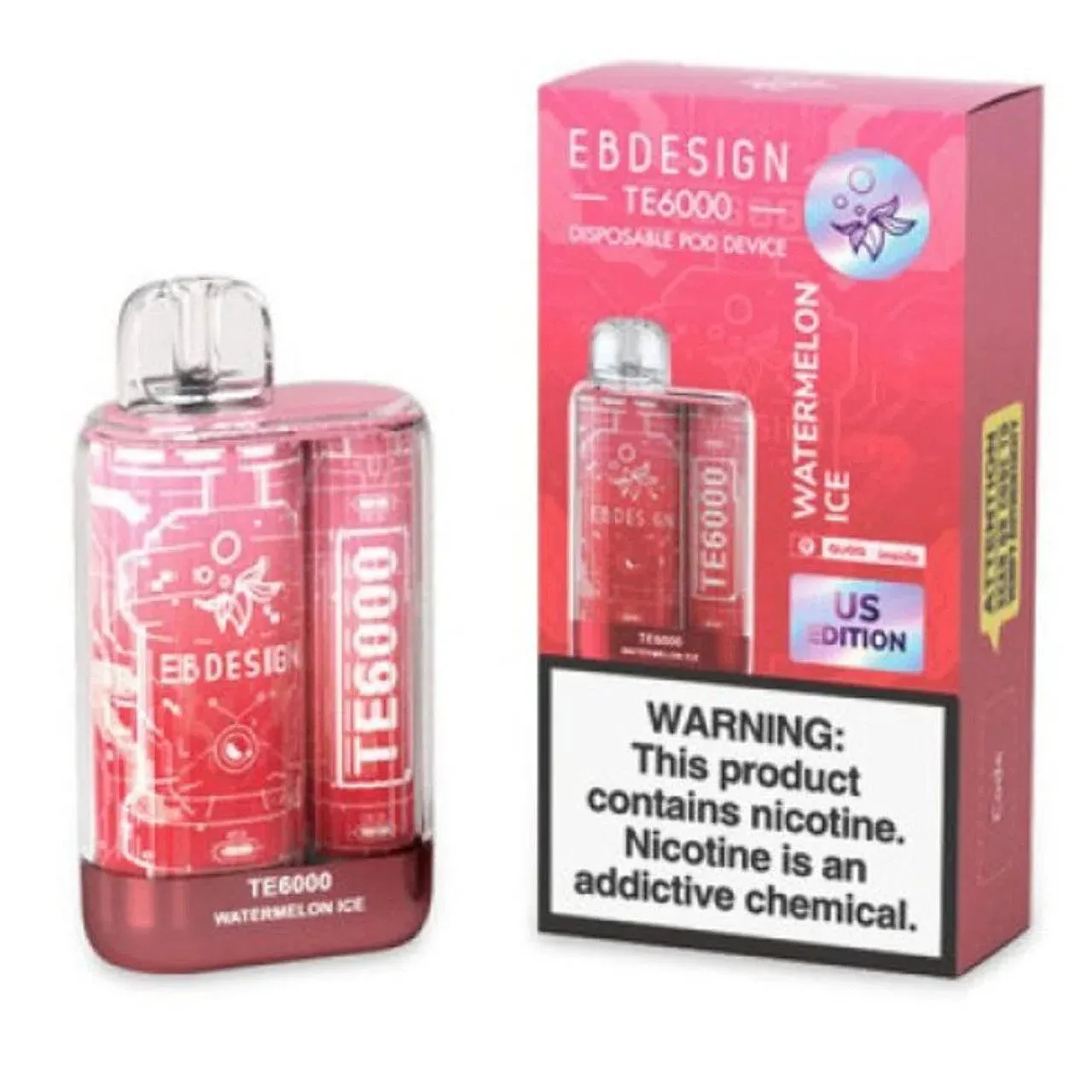 EBDESIGN TE6000 Rechargeable Nicotine Disposable 6000 Puff - Image 2