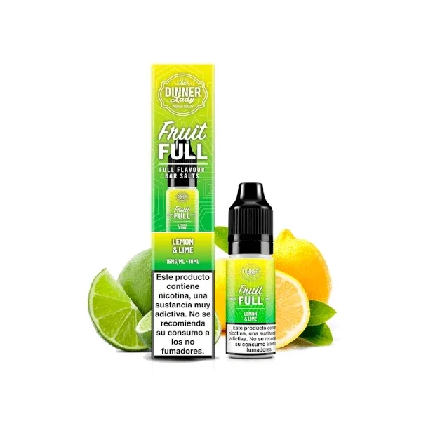Dinner Lady Salts Fruit Full Lemon Lime 10ml Vape Juice Zesty Citrus Blend