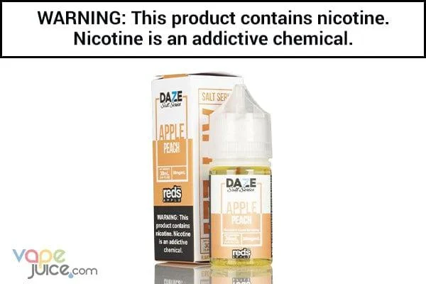 REDS PEACH APPLE BY 7 DAZE SYNTHETIC SALT 30ML