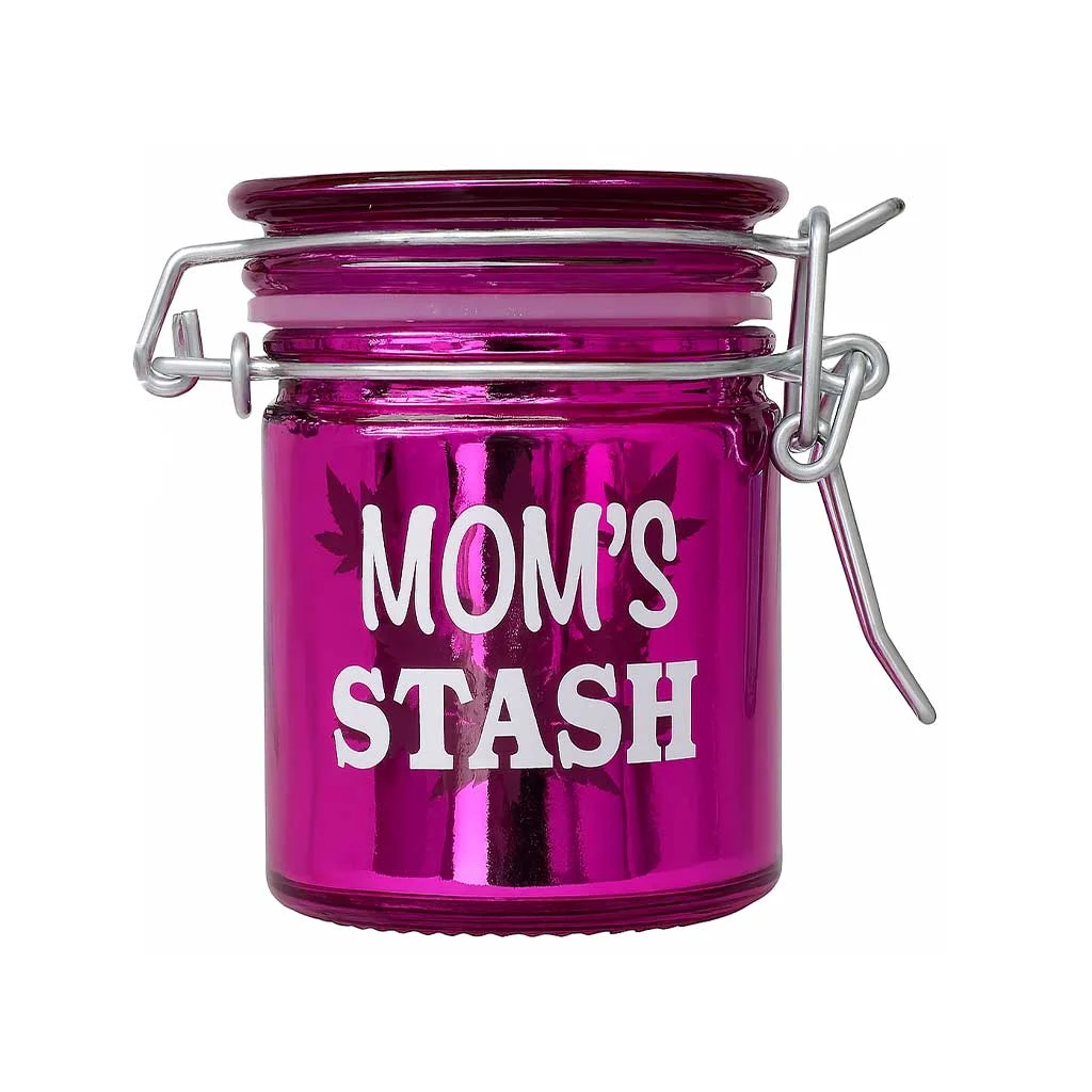 Airtight Glass Mom's Stash Storage Jar