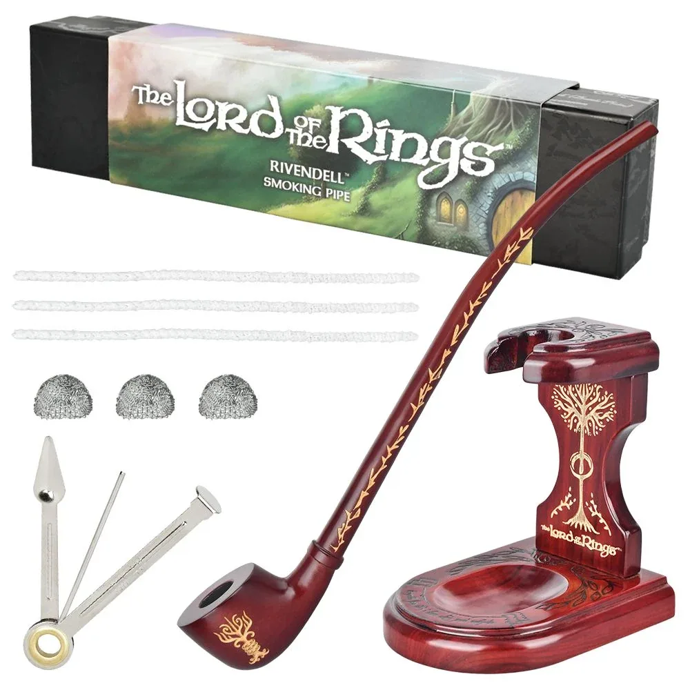 Pulsar Shire Pipes x LoTR RIVENDELL Pipe & MIDDLE-EARTH Pipe Stand Bundle - 12.75" - Image 2