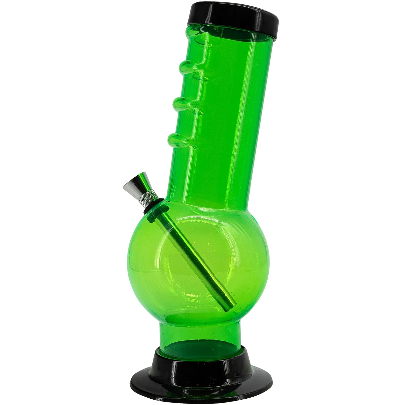 Acrylic Bent Neck Bubble Base Bong 9-12" - Image 2