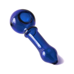 Cobalt Blue Glass Hand Pipe