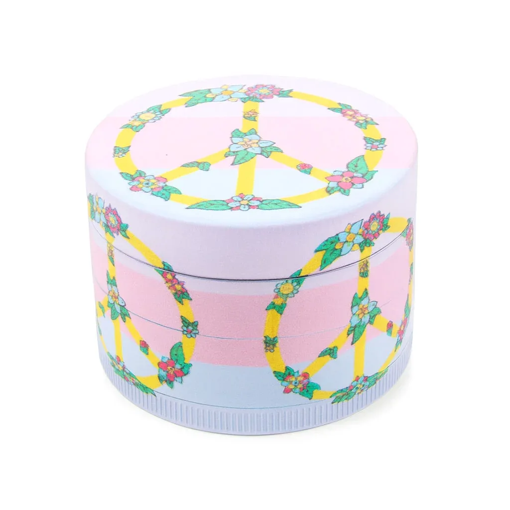 Colorful Psychedelic Peace Symbol 4-Piece Grinder