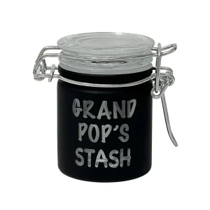 Airtight Glass Grandpop's Stash Storage Jar