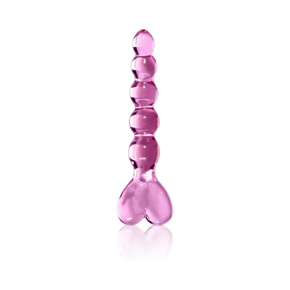 Icicles No. 43 Glass Massager with Heart-Shaped Handle Pink - Image 2