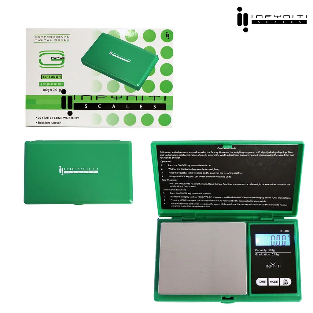 G-Force; 100g X 0.01g, Pocket Scales