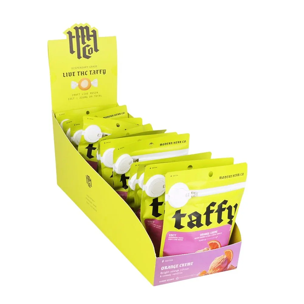 Modern Herb Co Live Resin D9 Taffy | 225mg | 15pc | 12pk Display - Image 2