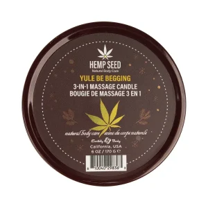 Earthly Body Hemp Seed 3-in-1 Massage Candle Yule Be Begging 6 oz.