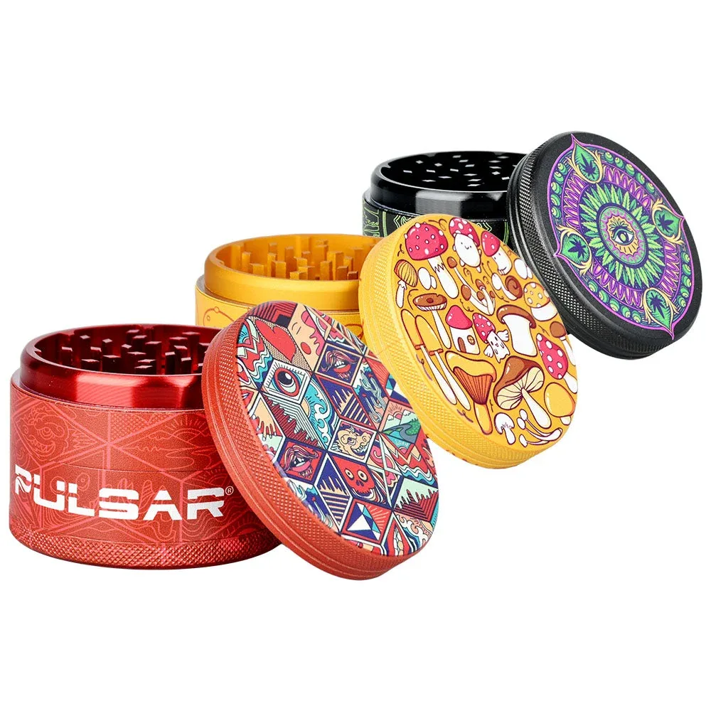 Pulsar Artist Series Grinder with Side Art- 4pc /2.5"/6pcs - Image 2
