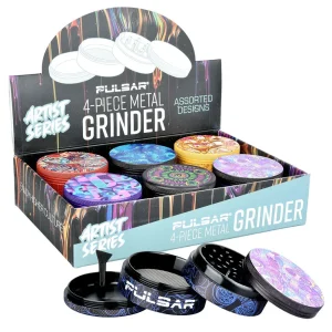 Pulsar Artist Series Grinder with Side Art- 4pc /2.5"/6pcs