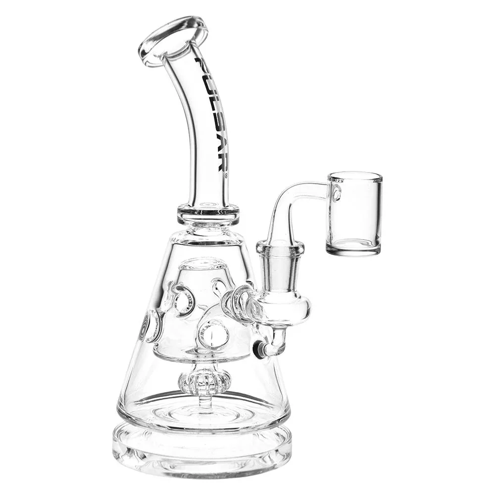 Pulsar Bent Neck Pyramid Glass Dab Rig - 8" / 14mm F - Image 2