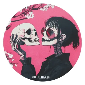 Pulsar DabPadz Fabric Top Dab Mat - Sakura Skulls / 8"