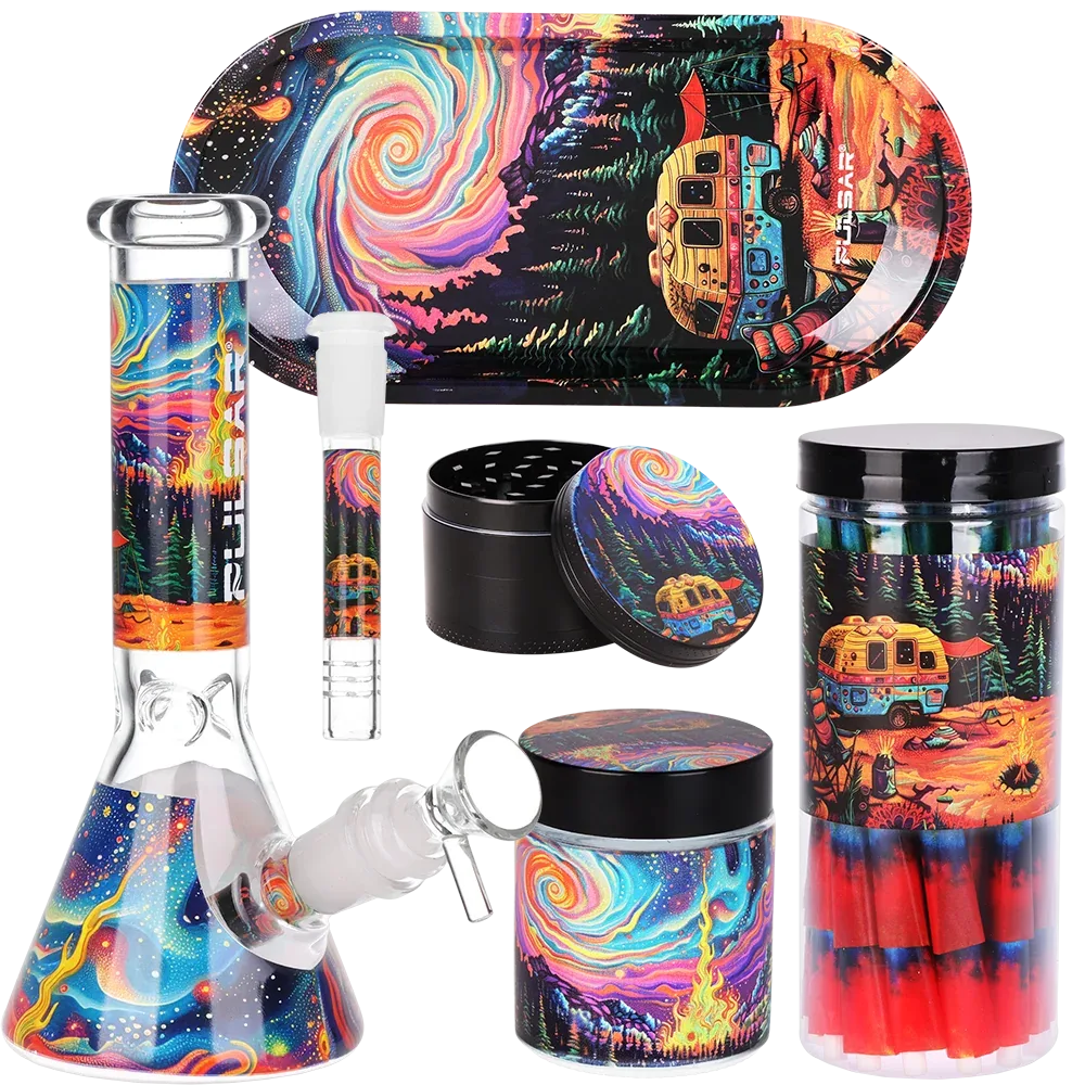Pulsar Design Series Beaker Water Pipe Smoker's Kit | 7.75" - Image 2