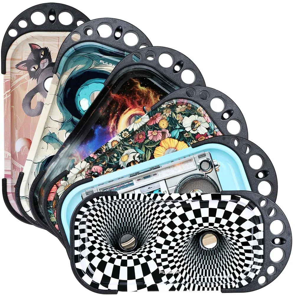 Pulsar Elevated Cone Rolling Tray Console - 9.25"x4.25" / Assorted Designs - Image 2