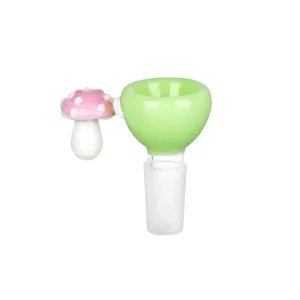 Pulsar Micro Shroom Herb Slide - 14mm M / Purple / Accent Colors Vary