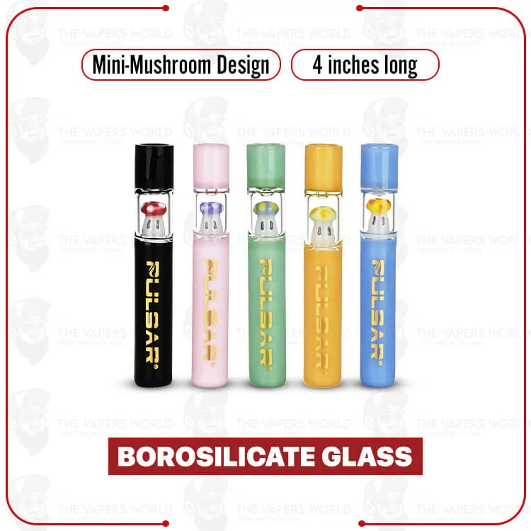 Pulsar Mini-Mushroom Glass Chillum