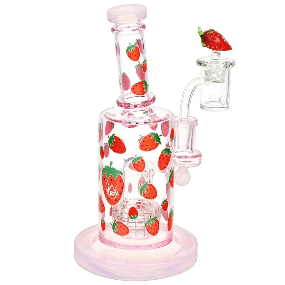 Pulsar Strawberry Cough Glow In The Dark Dab Rig Kit - 8" / 14mm F - Image 2