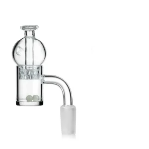 Quartz Banger Nail w/ Helix Function Cap & Glow Terp Pearls 14MM Male