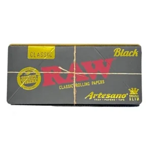 Raw Artesano King Size Slim Black Papers Pack of 1 | 1 COUNT