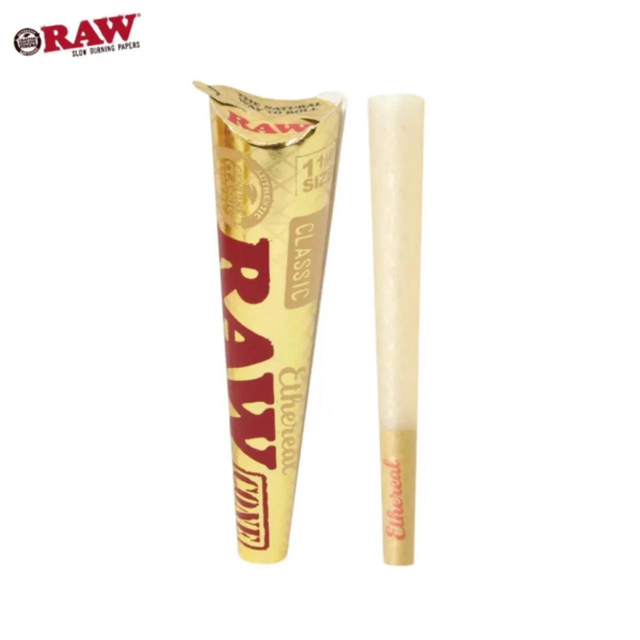 Raw Etheral 1-1/4 Cone Pack of 1 | 6 COUNT Classic