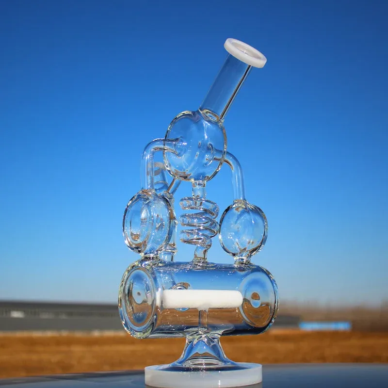 Recycler Style Inline Perc 12.5" Water Pipe w/ Spring Body - Image 2