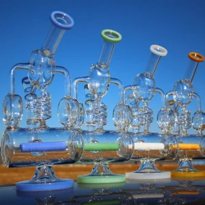 Recycler Style Inline Perc 12.5" Water Pipe w/ Spring Body