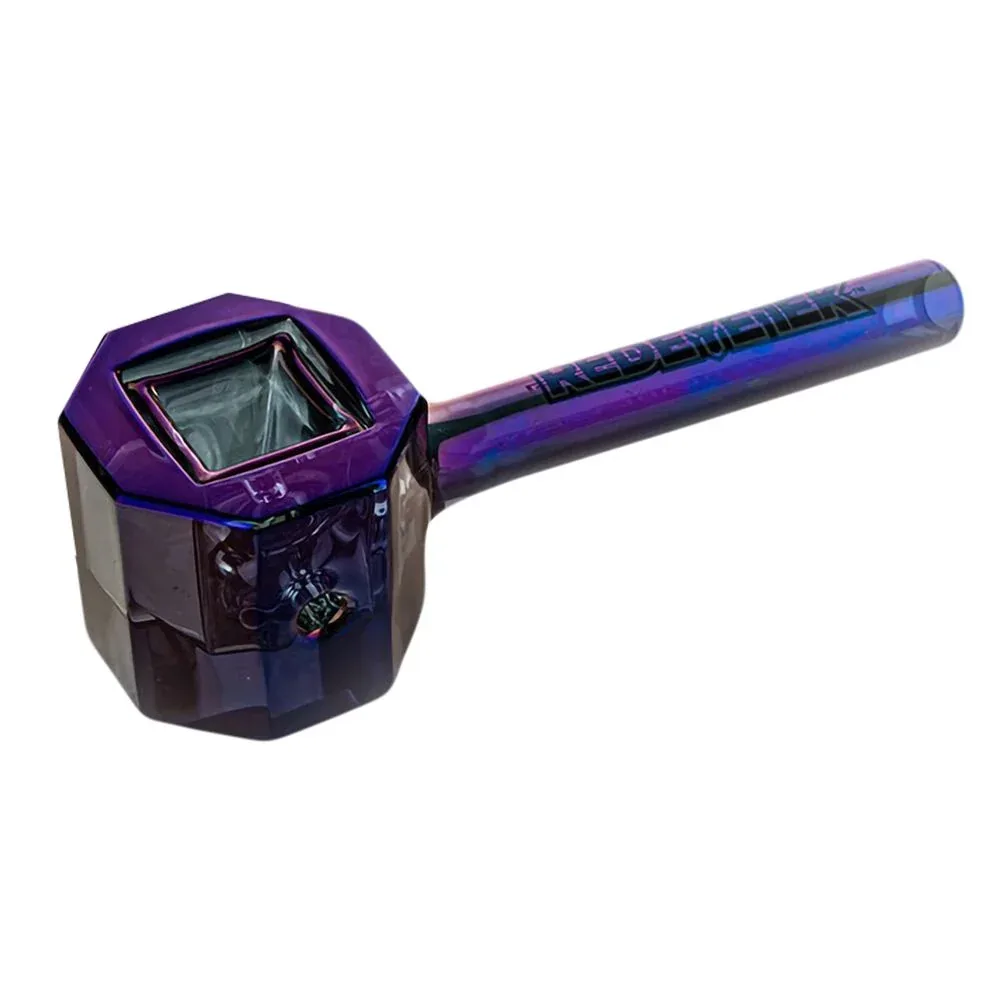 Red Eye Tek Terminator Finish Infinity Bowl Octagon Glass Hand Pipe | 4.5" - Image 2