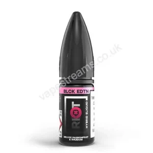 Riot Salt Blck Edtn Deluxe Passionfruit & Rhubarb Nicotine Salt E-Liquid