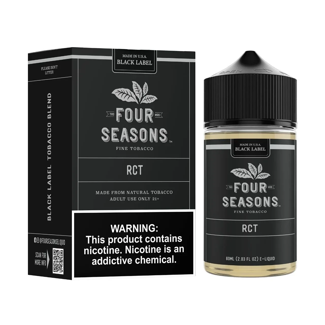Roasted Coffee Tobacco (RCT) 60ml E-Juice | Four Seasons