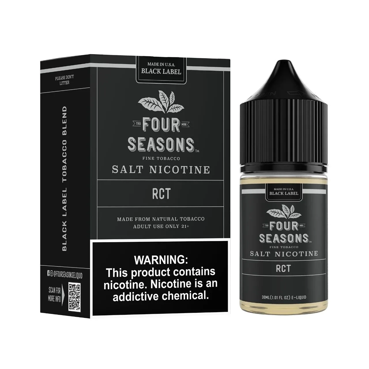 Roasted Coffee Tobacco (RCT) Salt 30ml E-Juice | Four Seasons