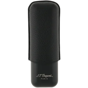 S.T. Dupont Double Cigar Case – Black Grain Matte