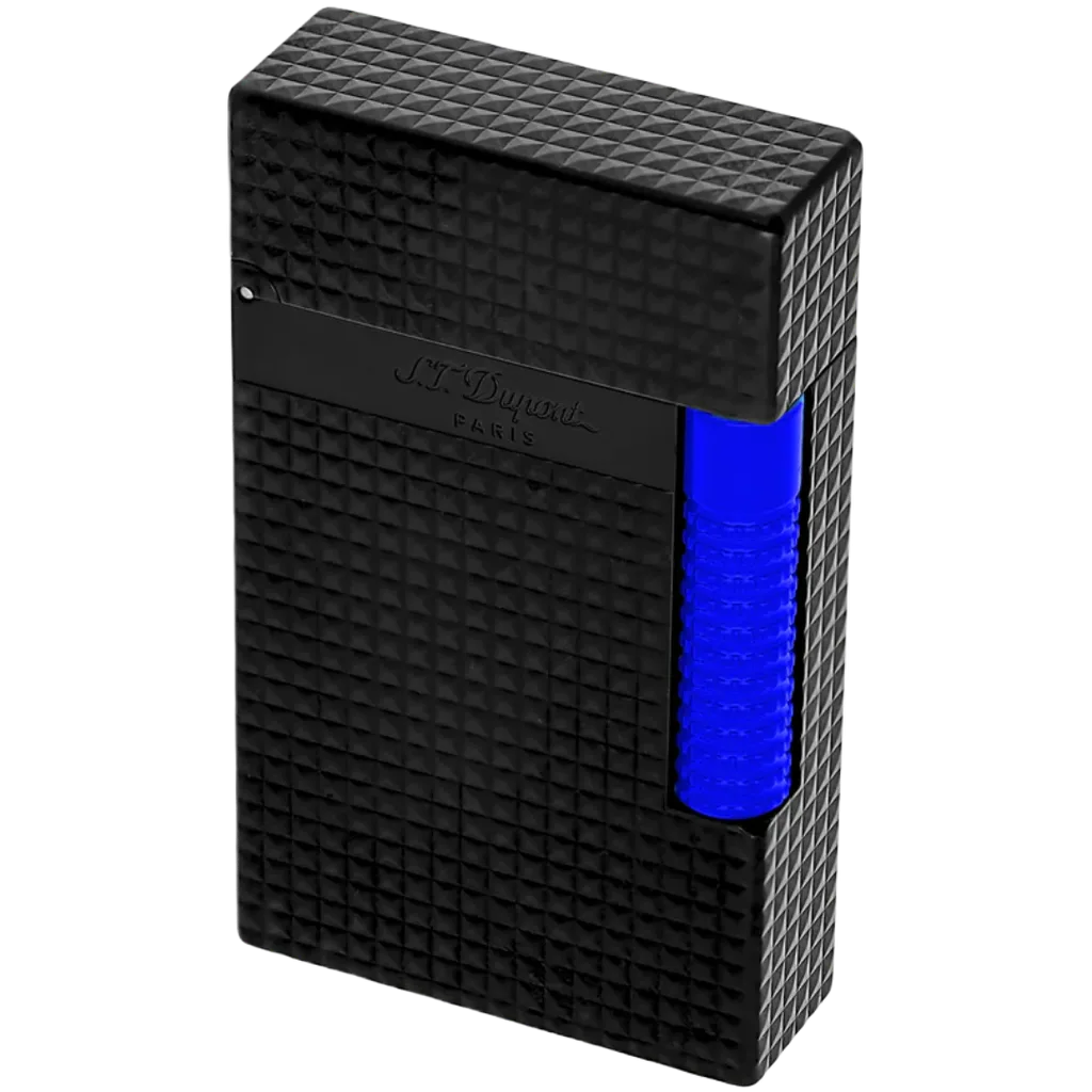 S.T. Dupont Le Grand Fluo Lighter - Semi-Matte Black & Blue