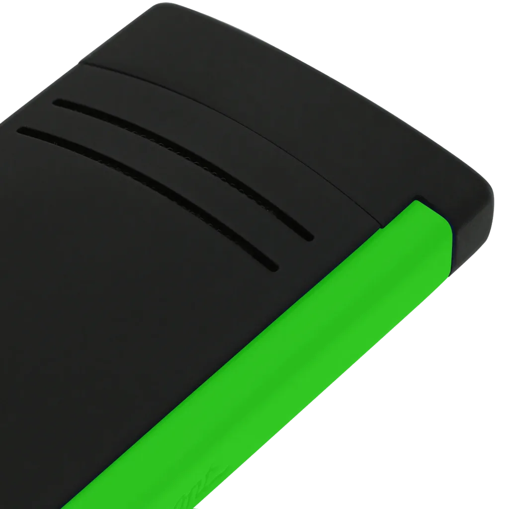 S.T. Dupont MaxiJet Torch Lighter - Matte Black & Neon Green - Image 2
