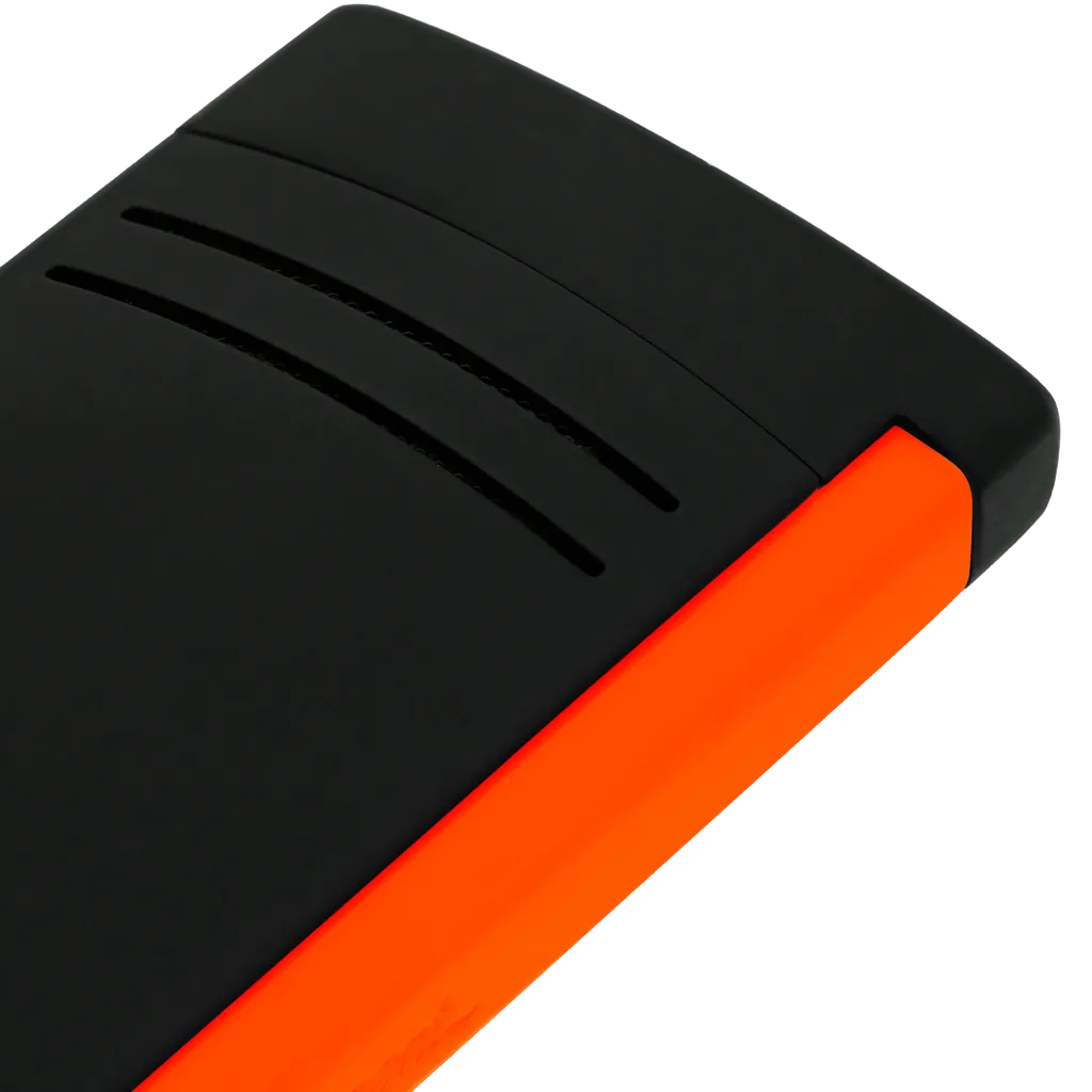 S.T. Dupont MaxiJet Torch Lighter - Matte Black & Neon Orange - Image 2