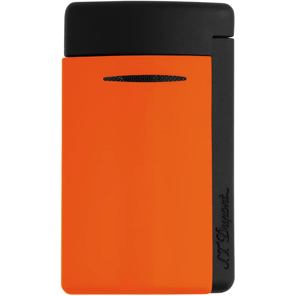 S.T. Dupont Minijet Torch Lighter - Matte Black & Neon Orange