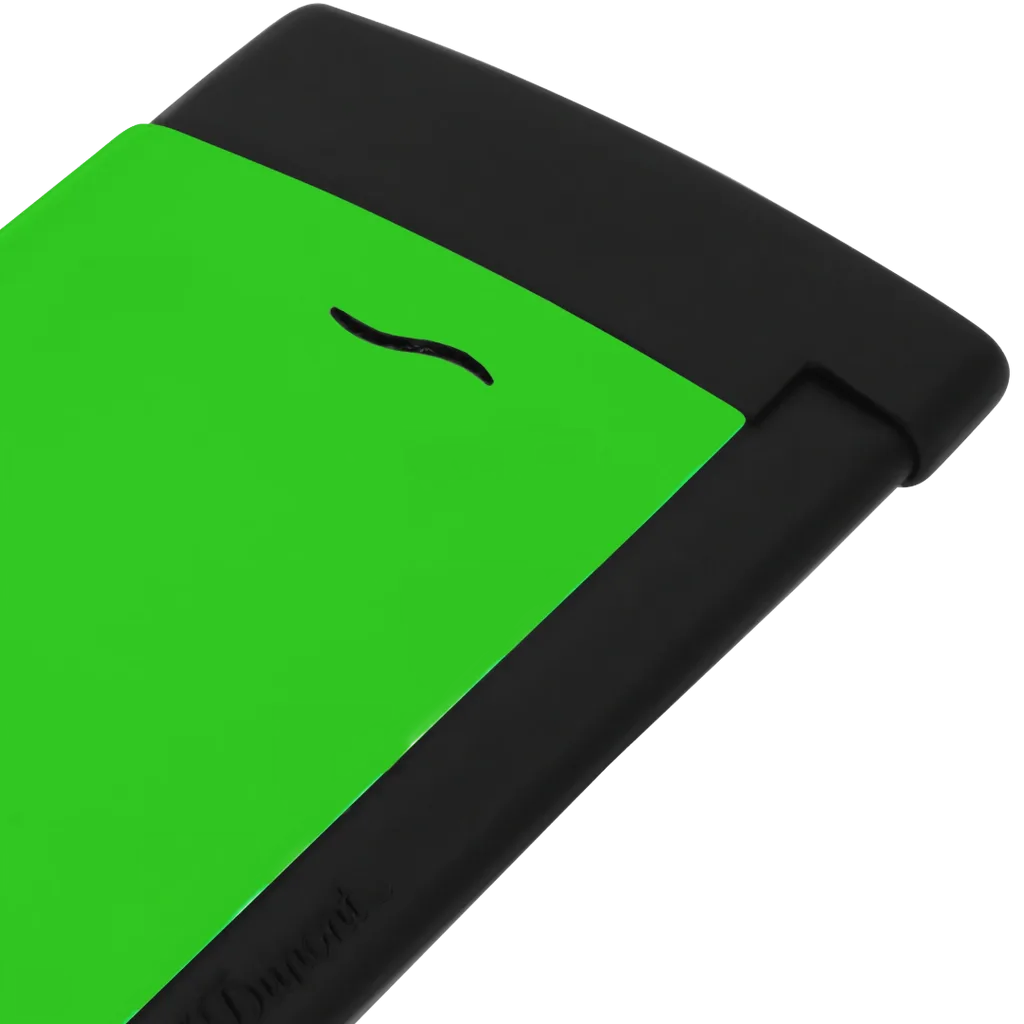 S.T. Dupont Slim 7 Lighter - Matte Black & Neon Green - Image 2