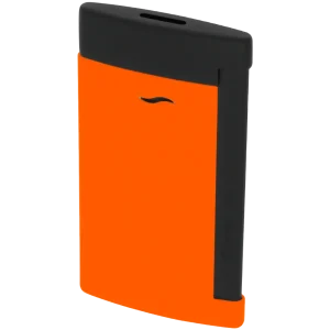 S.T. Dupont Slim 7 Lighter - Matte Black & Neon Orange