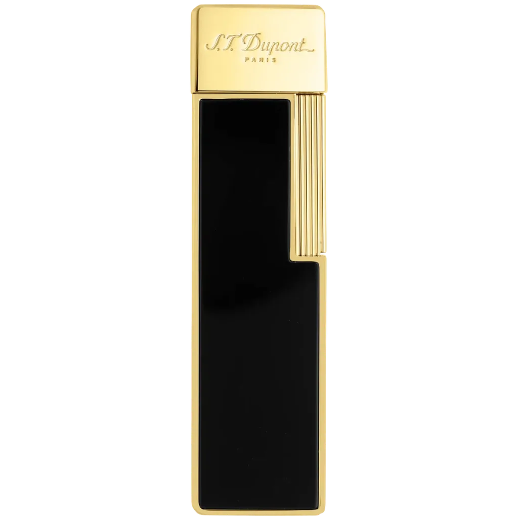 S.T. Dupont Twiggy Lighter - Black Lacquer & Gold - Image 2