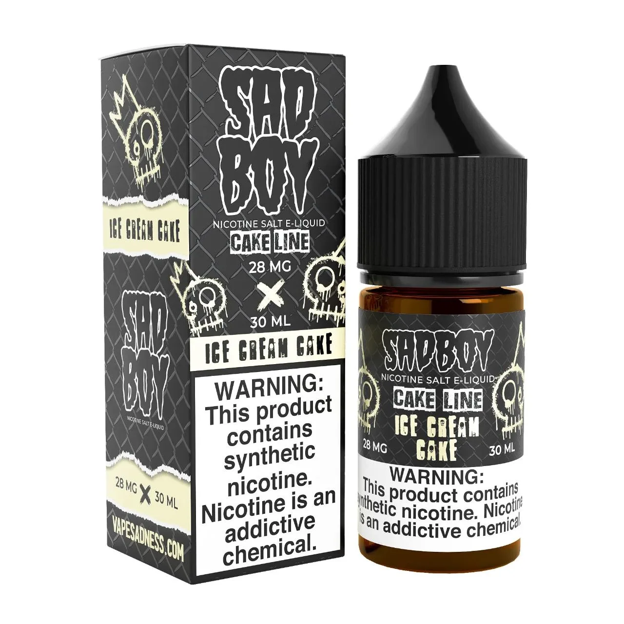 SadBoy CakeLine Ice Cream Cake Synthetic Nicotine 30ml Salt E-Juice