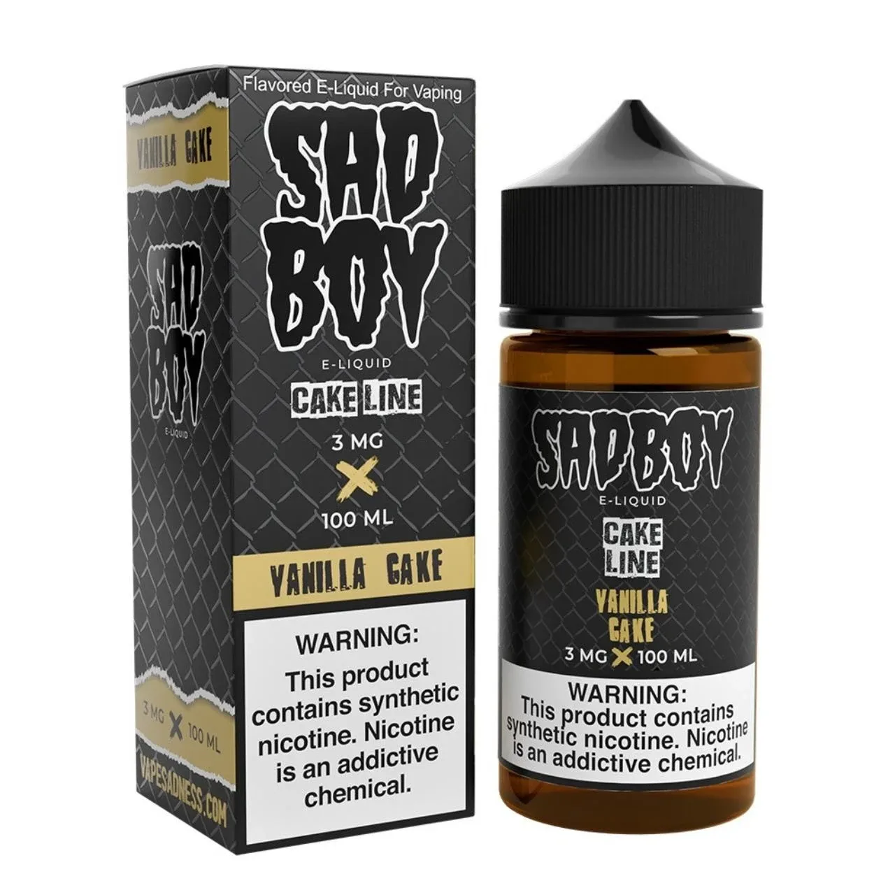 SadBoy CakeLine Vanilla Cake Synthetic Nicotine 100ml E-Juice