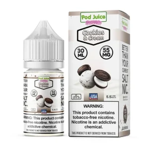 Salt Cookies & Cream Tobacco Free Nicotine E-Juice 30ml | Pod Juice