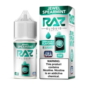 Salt Jewel Spearmint Tobacco Free Nicotine E-Juice 30ml | Pod Juice x RAZ